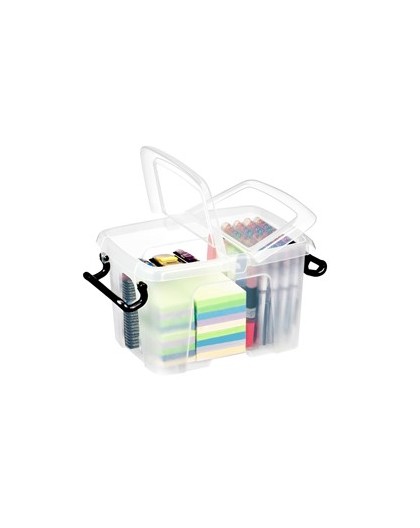CONTENITORE MULTIUSO C/COPERCHIO L28,5x P22,5x H17,5cm - 6LT STRATA