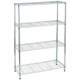 LIBRERIA 4 RIPIANI IN ACCIAIO CROMATO 36x90cm - H137cm ARCHIMEDE LIGHT