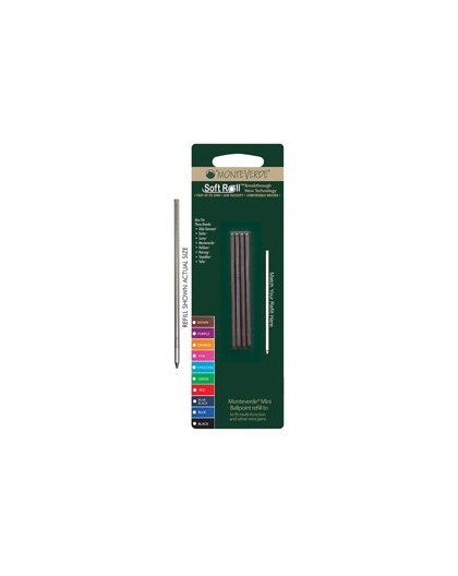 Blister 4 MiniRefill punta media nero MONTEVERDE