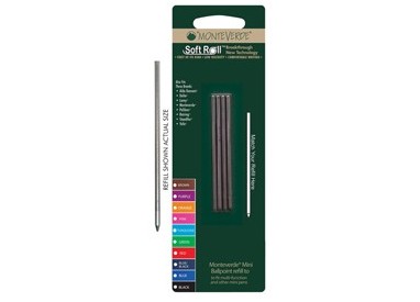 Blister 4 MiniRefill punta media nero MONTEVERDE