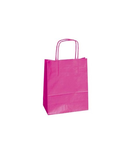 25 SHOPPERS CARTA KRAFT 36x12x41cm TWISTED magenta