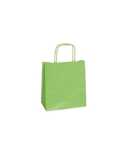 25 SHOPPERS CARTA KRAFT 45X15X50CM TWISTED verde mela