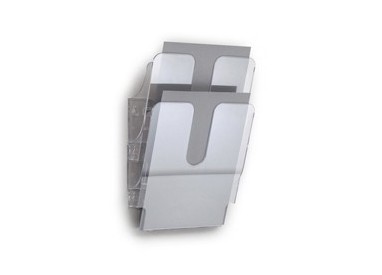 DISPLAY DA MURO CON 2 TASCHE A4 TRASPARENTE FLEXIPLUS DURABLE