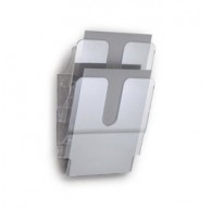 DISPLAY DA MURO CON 2 TASCHE A4 TRASPARENTE FLEXIPLUS DURABLE