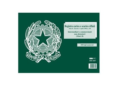 BLOCCO CARICO/SCARICO RIFIUTI NON DETENTORI (Mod. B) 100PAG. 22,5x29,7cm E2871