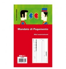 BLOCCO MANDATO DI PAGAMENTO 9,9x17cm 50x2fg AUTORIC. E5736A