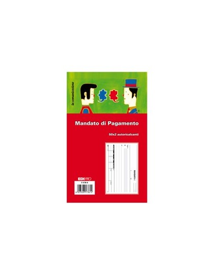 BLOCCO MANDATO DI PAGAMENTO 9,9x17cm 50x2fg AUTORIC. E5736A