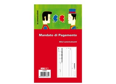 BLOCCO MANDATO DI PAGAMENTO 9,9x17cm 50x2fg AUTORIC. E5736A