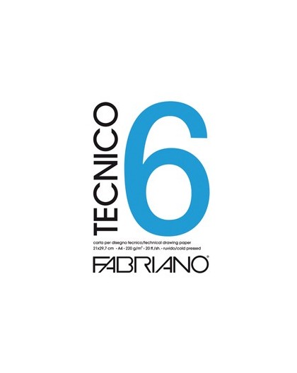 BLOCCO TECNICO 6 25x35cm 20fg 220gr ruvido FABRIANO