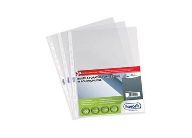 100 BUSTE FORATE 22X30 1725/05 STANDARD LISCIO FAVORIT AIR