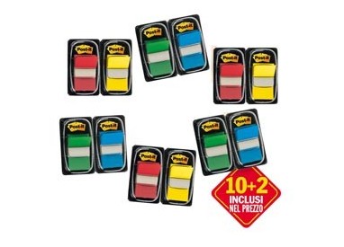 PROMO PACK 10+2 Post-it® INDEX 680 COLORI ASS.