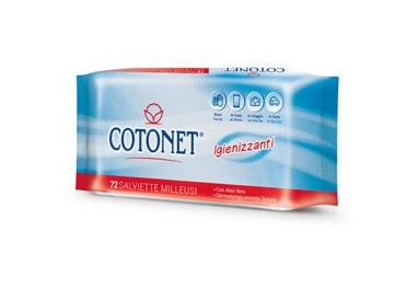 Busta da 72 salviette igienizzanti milleusi Cotonet Aloe