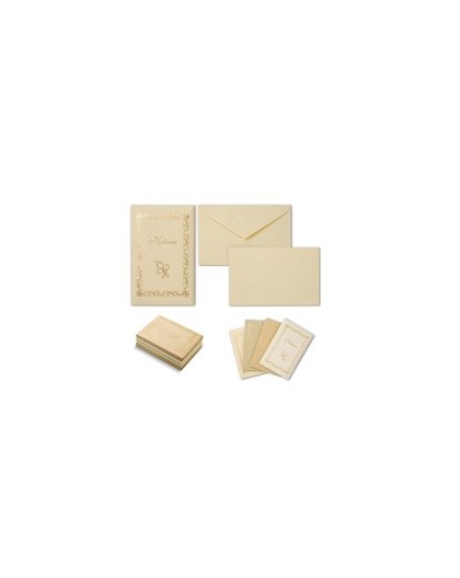 TASCHETTA 10biglietti+10buste F.to 9 9x14cm NATURA COLORI ASSORTITI