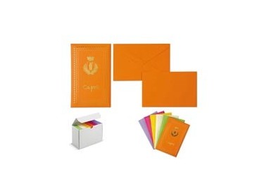 TASCHETTA 10biglietti+10buste F.to 9 9x14cm CAPRI COLORI ASSORTITI