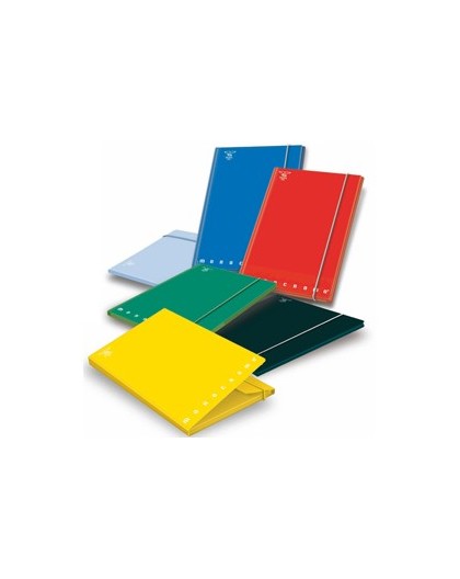 CARTELLA 3 LEMBI c/elastico A4 - D 1.2 MONOCROMO colori assortiti