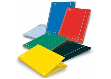 CARTELLA 3 LEMBI c/elastico A4 - D 1.2 MONOCROMO colori assortiti
