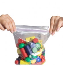 100 SACCHETTI ZIP 20X30cm PLASTICA 45mic.