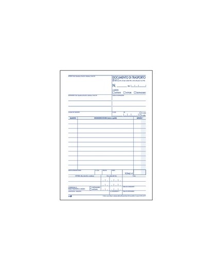 DOCUMENTO DI TRASPORTO 150x225mm 50fgx3 copie(mitt-dest-vett) BM