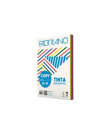 CARTA COPY TINTA MULTICOLOR A4 80gr 250fg mix 5 colori forti