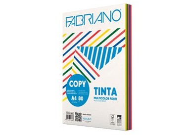 CARTA COPY TINTA MULTICOLOR A4 80gr 250fg mix 5 colori forti