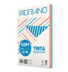 CARTA COPY TINTA MULTICOLOR A4 80gr 250fg mix 5 colori tenui FABRIANO