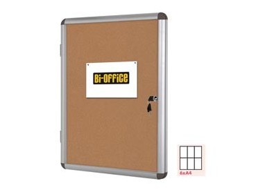 BACHECA PER INTERNI FONDO SUGHERO 6XA4 ORIZZONTALE Bi-Office