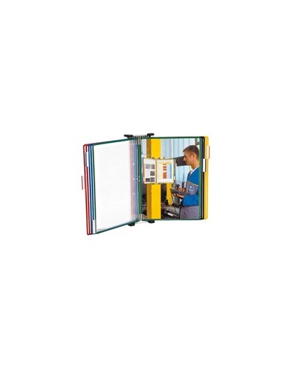 LEGGIO DA MURO CON 10 TASCHE PVC COLORI ASS. T-Technic TARIFOLD