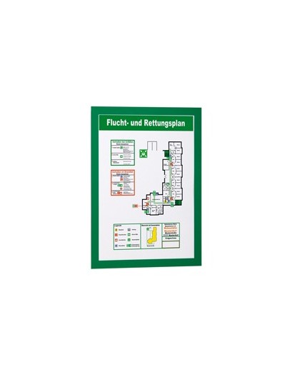 Cornice espositiva adesiva Duraframe® A4 21x29,7cm verde DURABLE