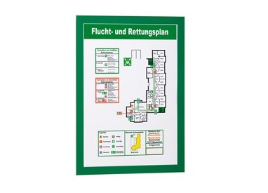 Cornice espositiva adesiva Duraframe® A4 21x29,7cm verde DURABLE