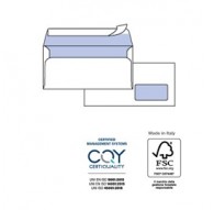 500 busteSILVER90 STRIP LASER FSC®bianca intern. c/finestra110x230mm 90gr Pigna