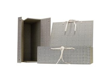 SCATOLA ARCHIVIO IN LEGNO "UNIVERSALE" C/FETTUCCIA 38X27CM DORSO 12