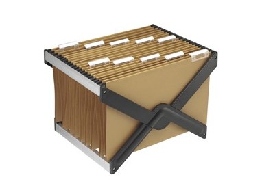 SUPPORTO PER CARTELLE SOSPESE LUXOR CON 10 CARTELLE 39cm AVANA