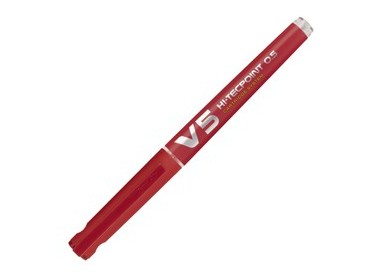 ROLLER HI-TECPOINT V5 RICARICABILE ROSSO BEGREEN PILOT