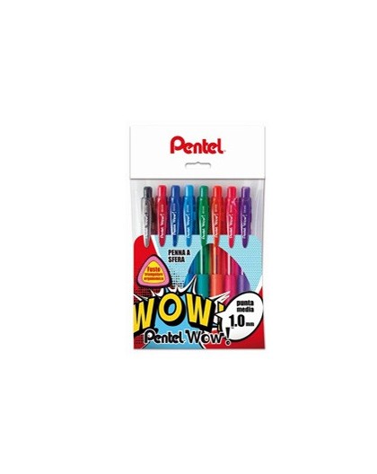 Astuccio 8 colori penna sfera a scatto Feel It Wow BX440 1.0mm PENTEL