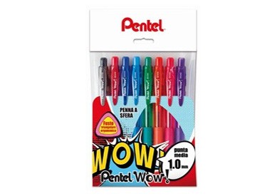 Astuccio 8 colori penna sfera a scatto Feel It Wow BX440 1.0mm PENTEL