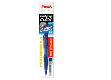 PORTAMINE TWIST-ERASE CLIK 0.5mm+astuccio 12 mine 0.5 HB PENTEL
