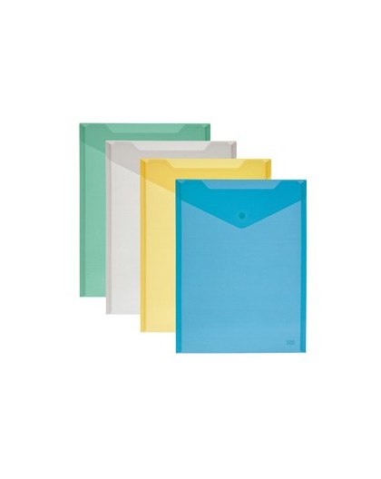 BUSTA CON BOTTONE 11,5x15,5cm - VERT. COLORI ASSORTITI LEBEZ