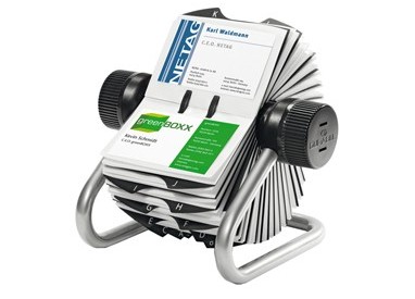 PORTABIGLIETTI VISITA ROTATORIO 400 POSTI SILVER VISIFIX ROTARY FILE DURABLE