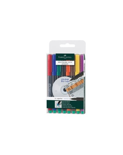 BUSTA 8 COLORI PENNARELLO MULTIMARK 0,4mm SUPERFINE FABER-CASTELL