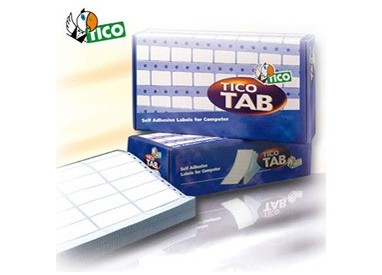 Scatola 3000 etichette adesive TAB1-1074 107x48,9mm corsia singola Tico