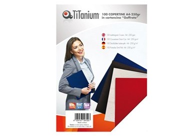 100 COPERTINE A4 CARTONCINO GOFFRATO 250g ROSSO TiTanium
