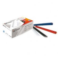 100 DORSI PLASTICI 21 ANELLI 8MM BIANCO TiTanium