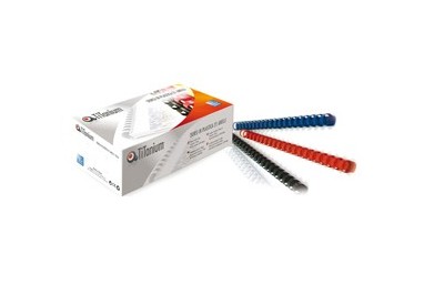 100 DORSI PLASTICI 21 ANELLI 12MM BLU TiTanium