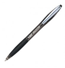 SCATOLA 12 PENNE SFERA SCATTO BIC®ATLANTIS PREMIUM clip metal 1,0MM NERO