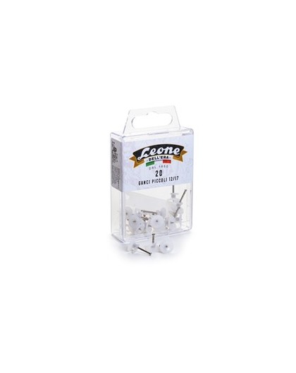 Scatola 20 ganci per quadri con spilli Leone 12/17mm