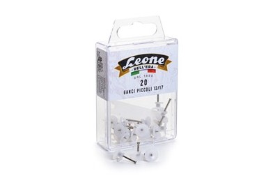 Scatola 20 ganci per quadri con spilli Leone 12/17mm