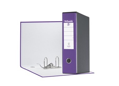 Registratore EUROFILE G55 viola dorso 8cm f.to protocollo ESSELTE