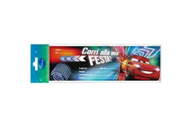 BLOCCHETTO 10 INVITI ALLA FESTA CARS 2 DISNEY Rex Sadoch