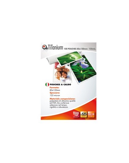 100 POUCHES 80x120mm 125my SWISS CARD TiTanium