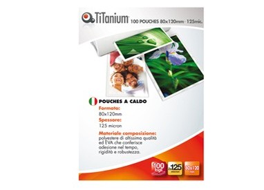 100 POUCHES 80x120mm 125my SWISS CARD TiTanium